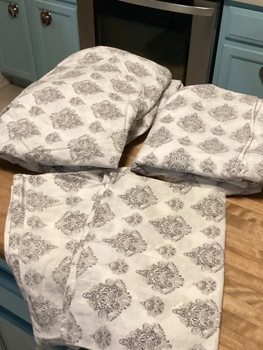 Gray Medallion Indian Cotton Pillowcase Set - Villa Chic